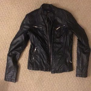 Black leather jacket